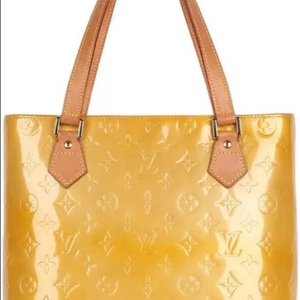 ‼️PRICE DROP‼️💯Authentic Louis Vuitton Houston Yellow Hand Bag - Picture 5 of 10